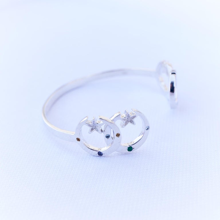 JV Crescent Bangle SILVER - M