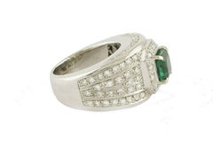 Emerald Diamonds White Gold Band Ring