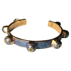 Bracciale Emerald con smalto blu glitterato