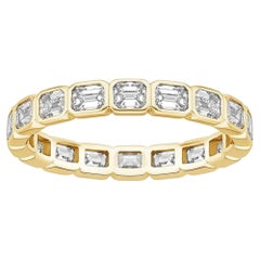 Emerald Cut 14K Gold Diamond Eternity Ring