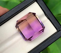 Emerald Cut Ametrine Gemstone: Natural Bolivian February Birthstone 54.52 CTs