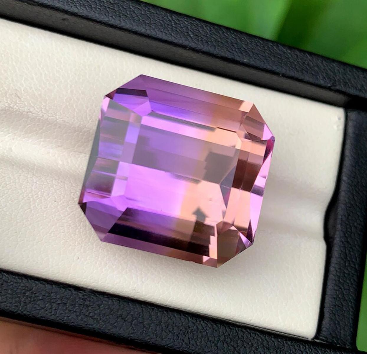 Taille émeraude Emerald Cut Ametrine Gemstone: Natural Bolivian February Birthstone en vente
