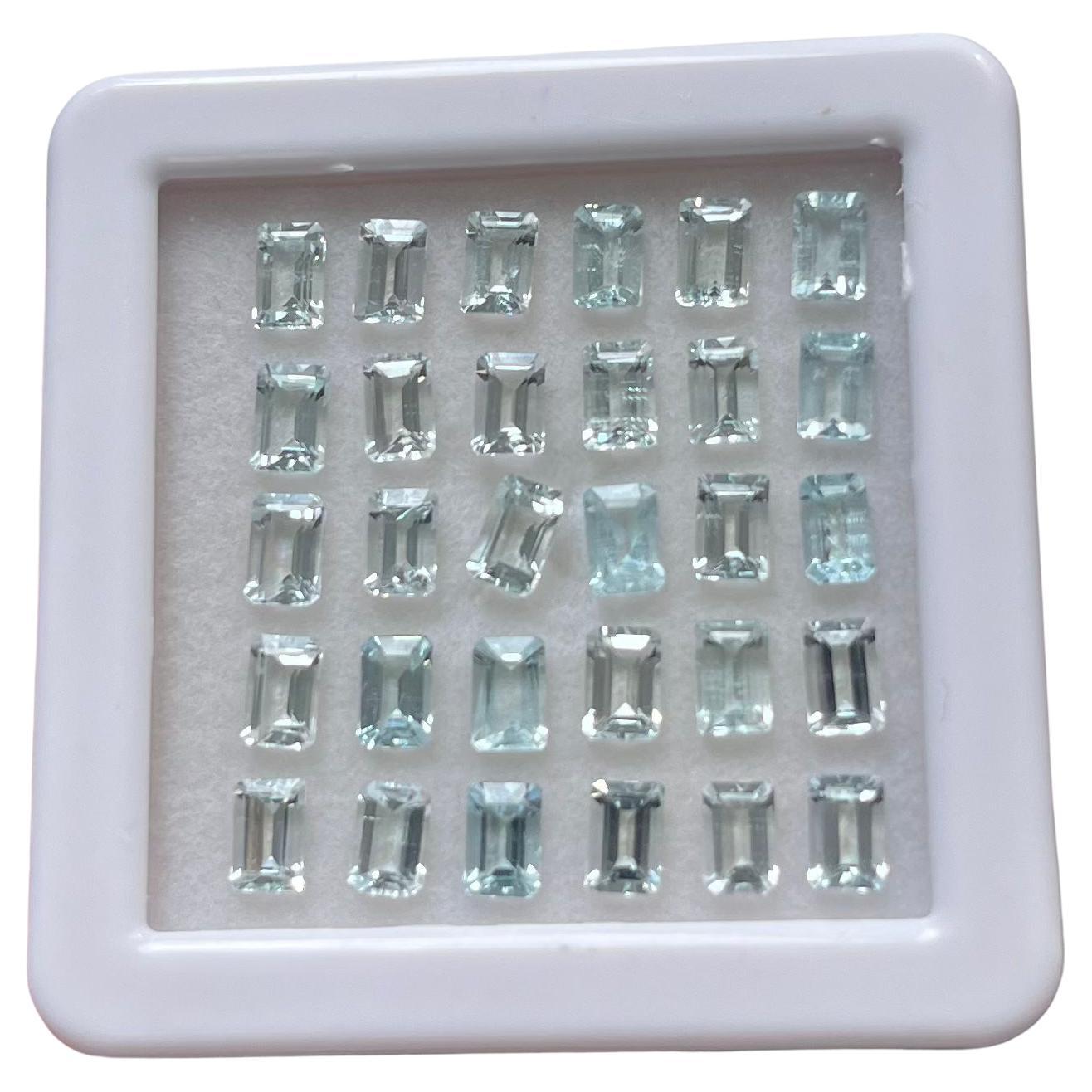 Emerald Cut Aquamarine for jewelry Making 6x4mm Octagon Shape Wholesale lot
