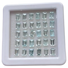 Aigue-marine taille émeraude pour bijouterie de forme octogonale de 6 x 4 mm, lot en gros