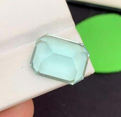 Emerald Cut Aquamarine Gemstone: 13.41 Carats, Pakistan Origin, March Birthstone