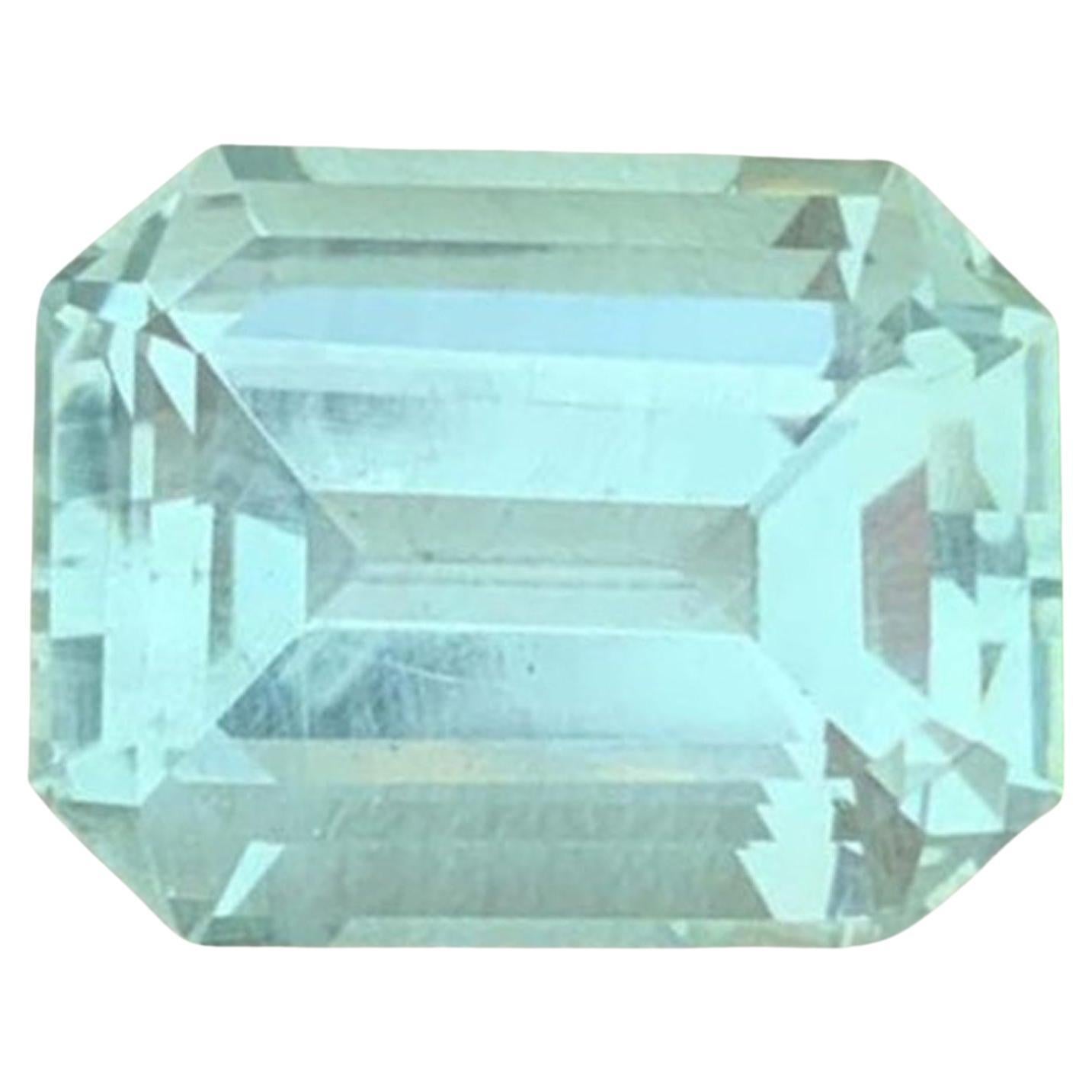 Emerald Cut Aquamarine Gemstone: 13.41 Carats, Pakistan Origin, March Birthstone