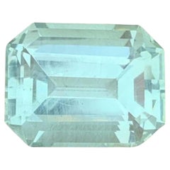 Emerald Cut Aquamarine Gemstone: 13.41 Carats, Pakistan Origin, March Birthstone