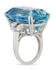Emerald-Cut Aquamarine Ring, 43.37 Carats