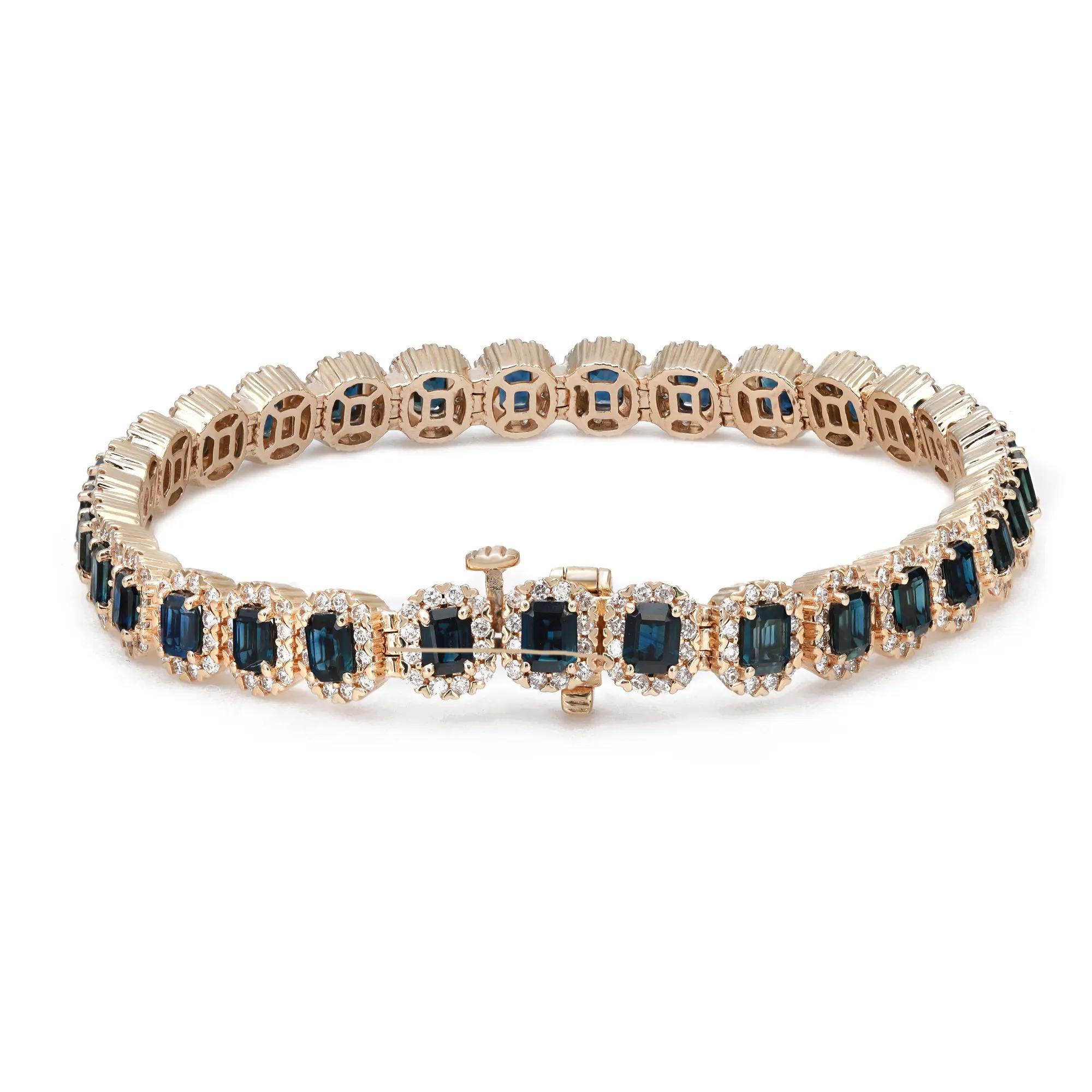 sapphire tennis bracelet 14k