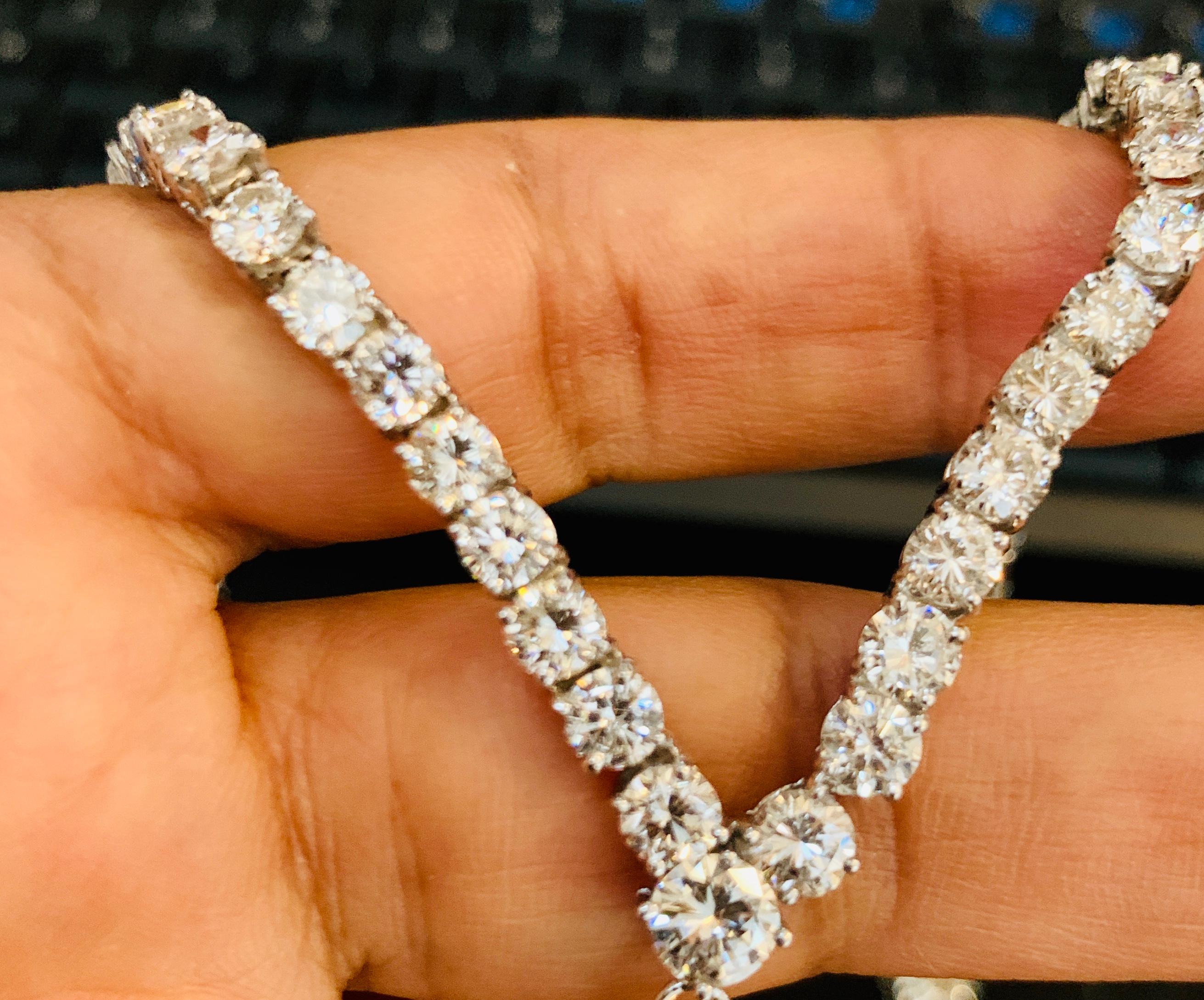 Emerald Cut Colombian Emerald & Diamond Drop & Riviera Changeable Necklace Plat  For Sale 6