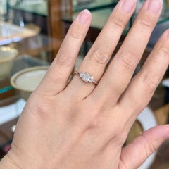 Emerald Cut Diamond 3 Stone Ring Platinum