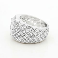 Emerald Cut Diamond and Baguette Diamond Cocktail Ring