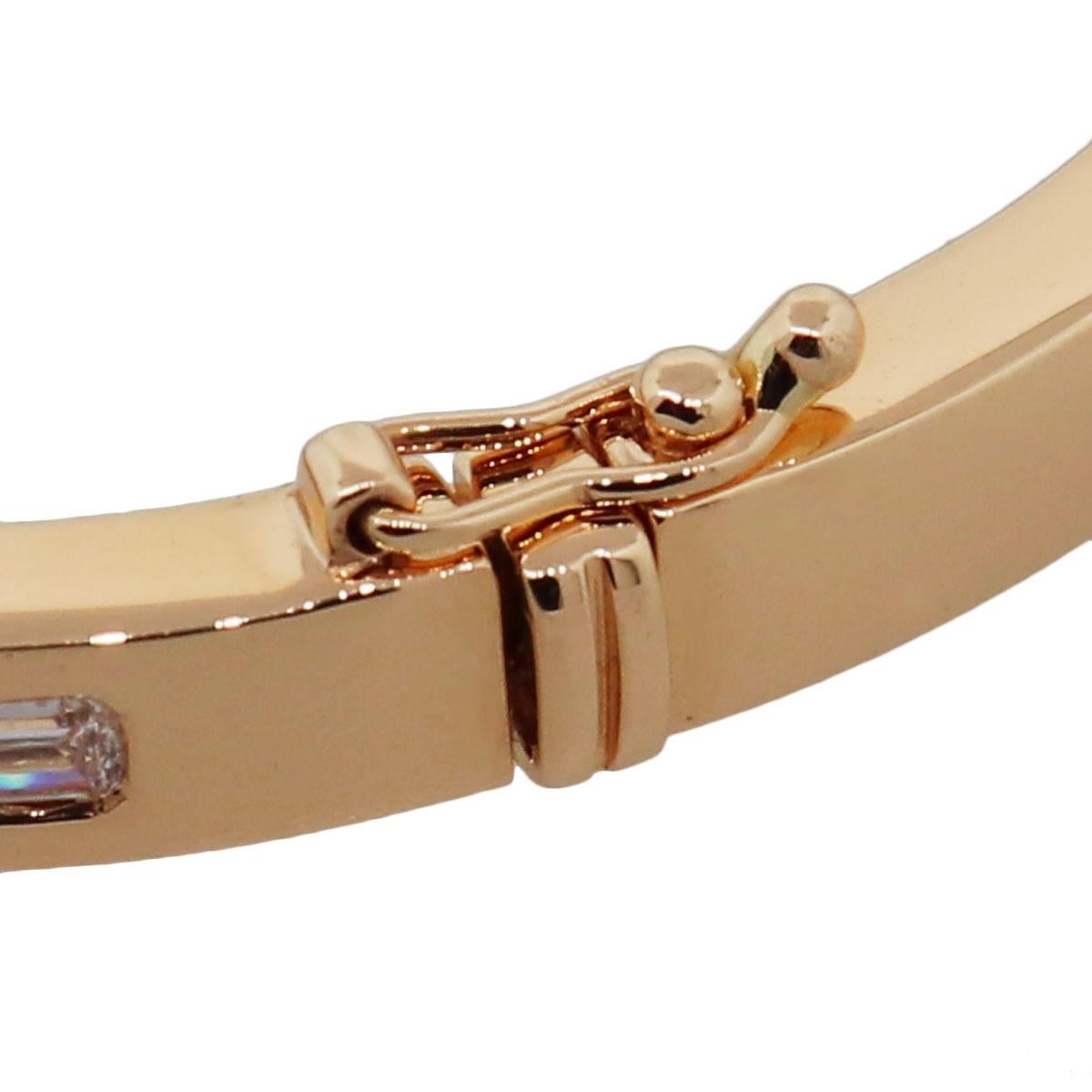 Emerald Cut Diamond Bangle In Excellent Condition In Boca Raton, FL