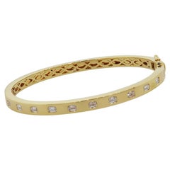 Brazalete de diamantes talla esmeralda