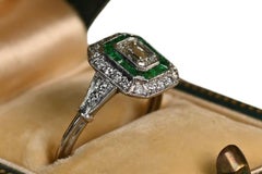 Emerald Cut Diamond Double Halo Ring (GIA Approx. 0.5-Carats), Platinum