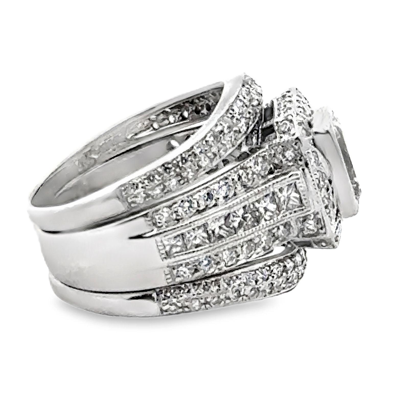 Verlobungsring mit Diamant im Smaragdschliff GIA zertifiziert I/VS2 2