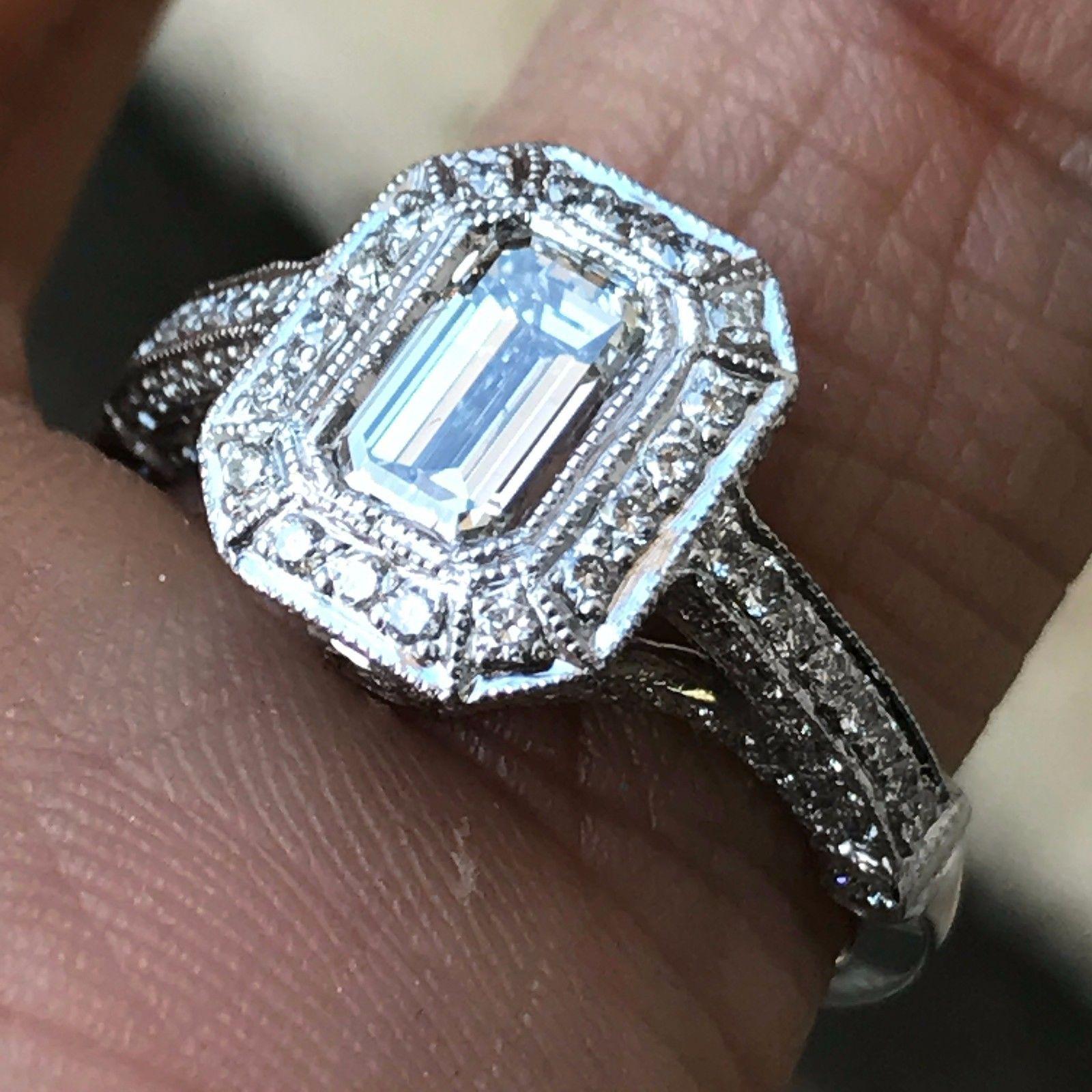 Emerald Cut Diamond Engagement Ring, 1.70 Carats TW , H SI1 . Set in Platinum

Ring Will be made to order from scratch to accommodate your exact finger size 

or a different stone if the budget requires it, takes approximately 3-6 business
