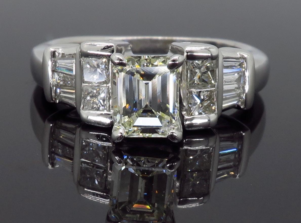 Emerald Cut Diamond Engagement Ring 1