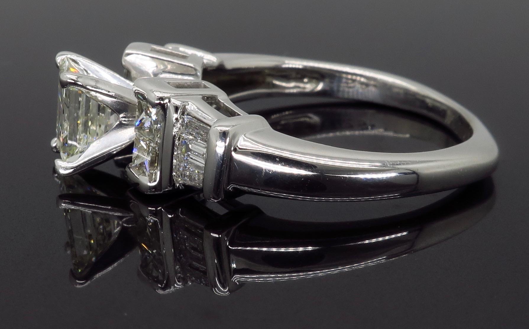 Emerald Cut Diamond Engagement Ring 3