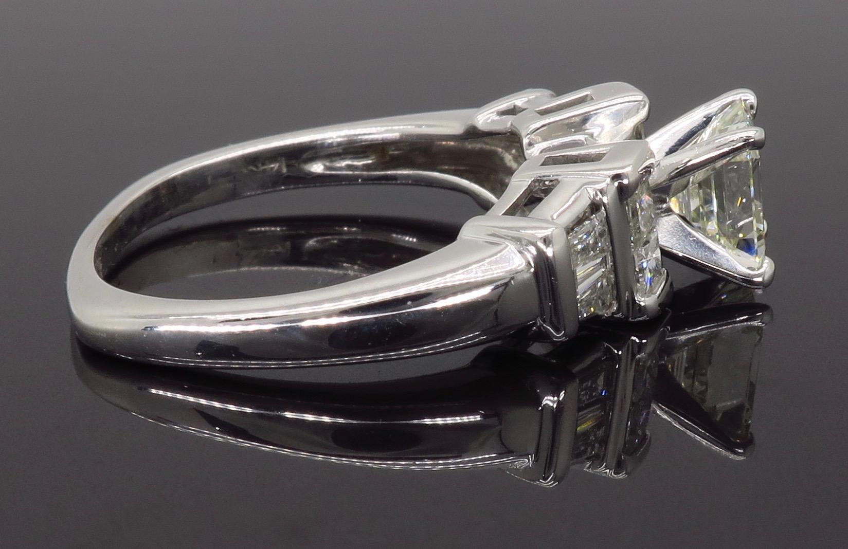 Emerald Cut Diamond Engagement Ring 5