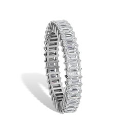 Emerald Cut Diamond Eternity Band, 2.17 Total Carat