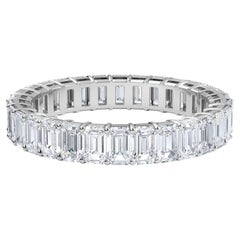 Emerald Cut Diamond Eternity Band 3.38 Total Carats