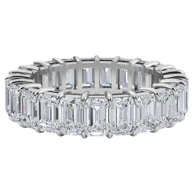 5.60 Carat 'Total Weight' Platinum Eternity Band Ring For Sale at 1stDibs