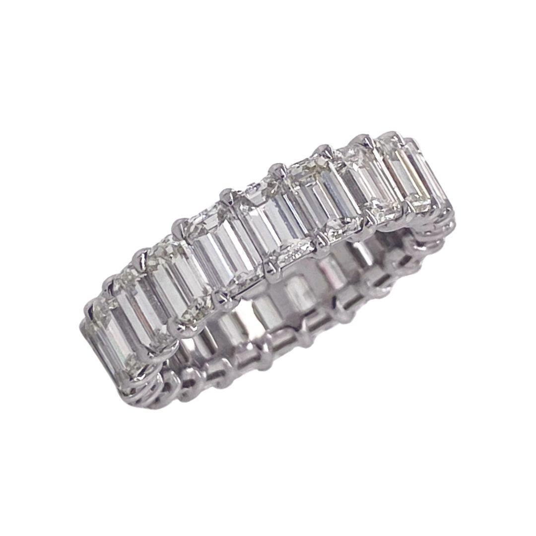 Emerald Cut Diamond Eternity Band 6.80 Total Carat 1