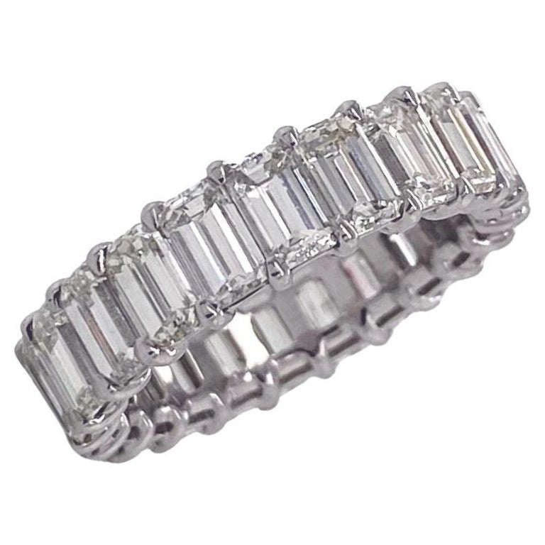 Emerald Cut Diamond Eternity Band 6.80 Total Carat at 1stDibs