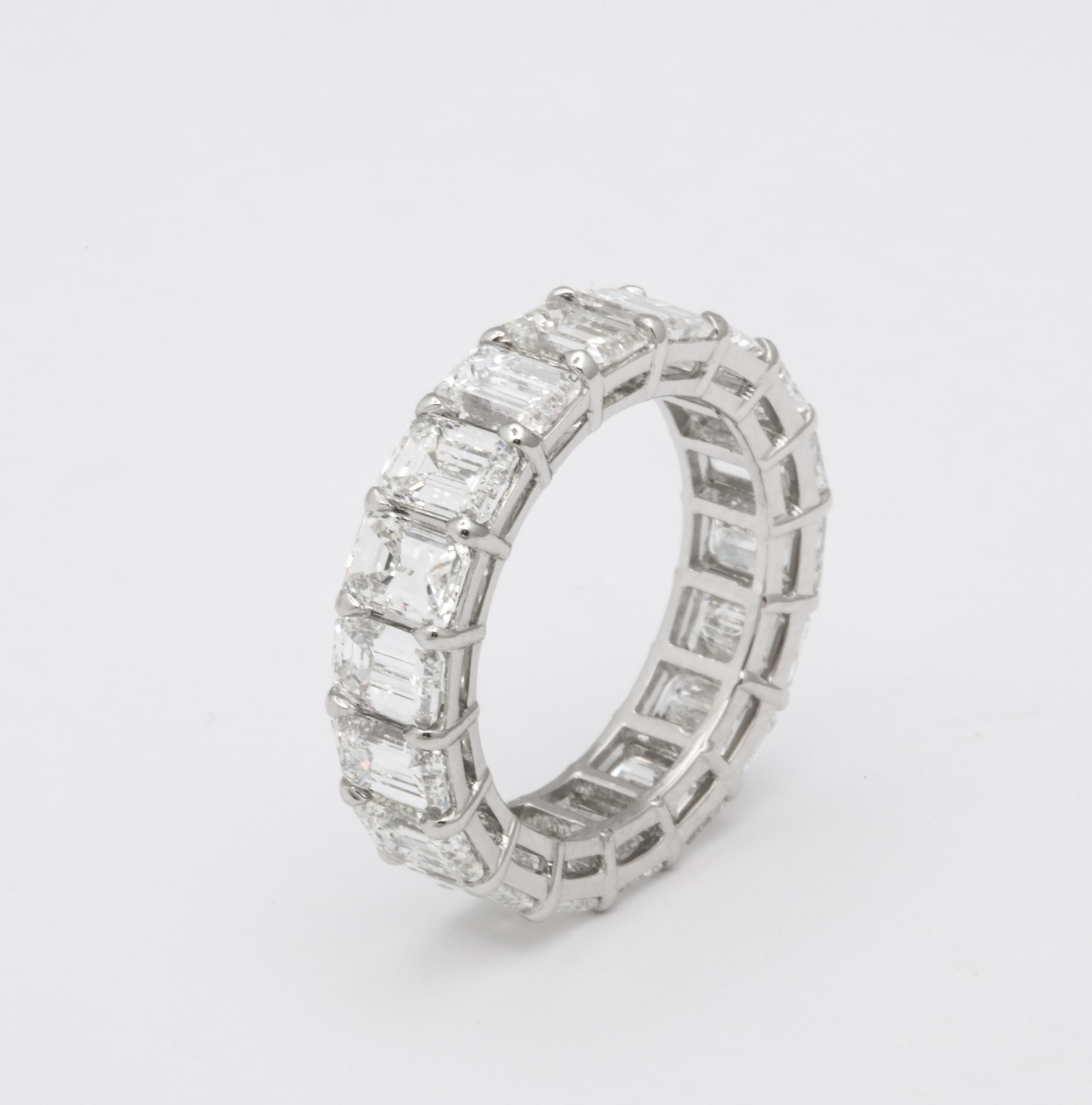 emerald cut diamond band