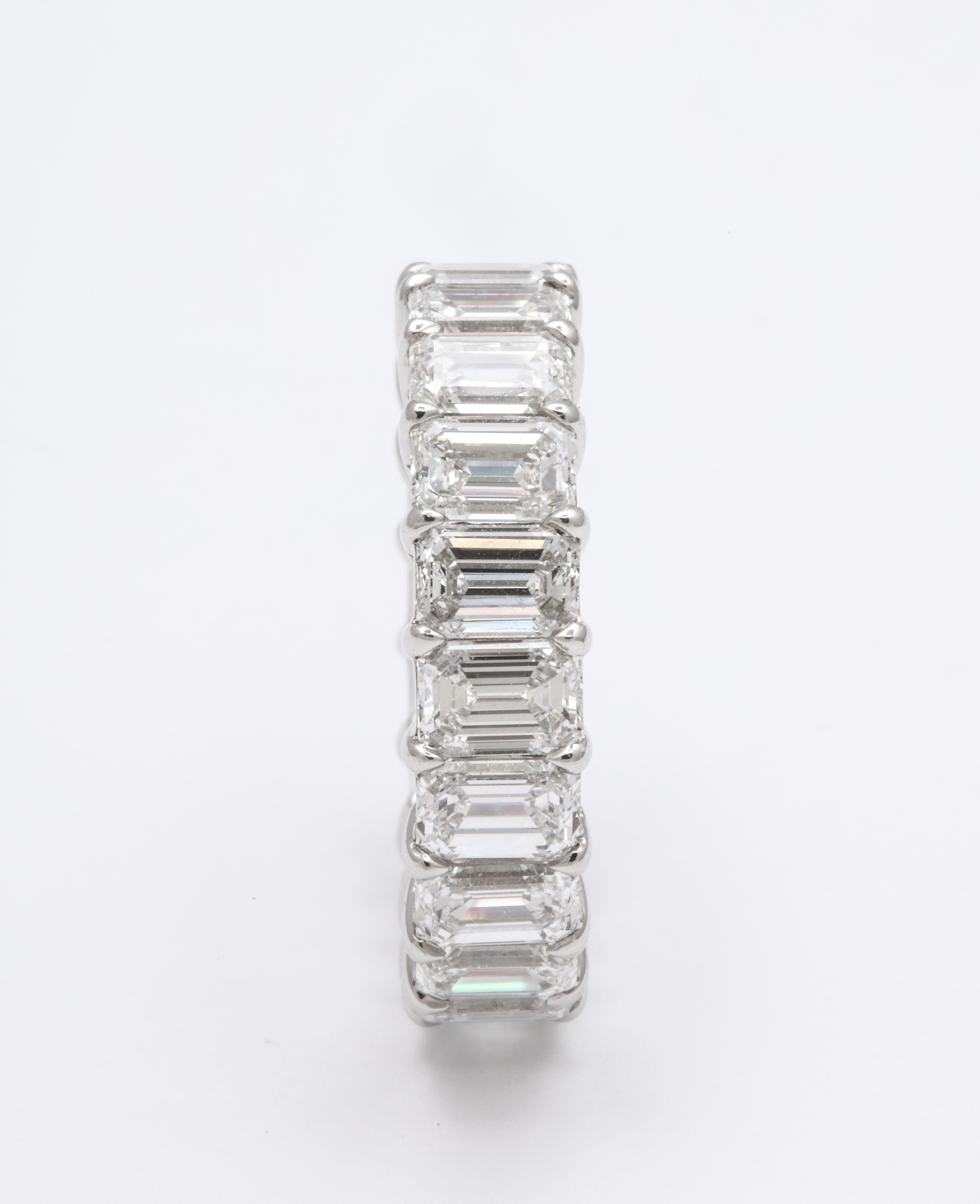 Emerald Cut Diamond Eternity Band For Sale 1