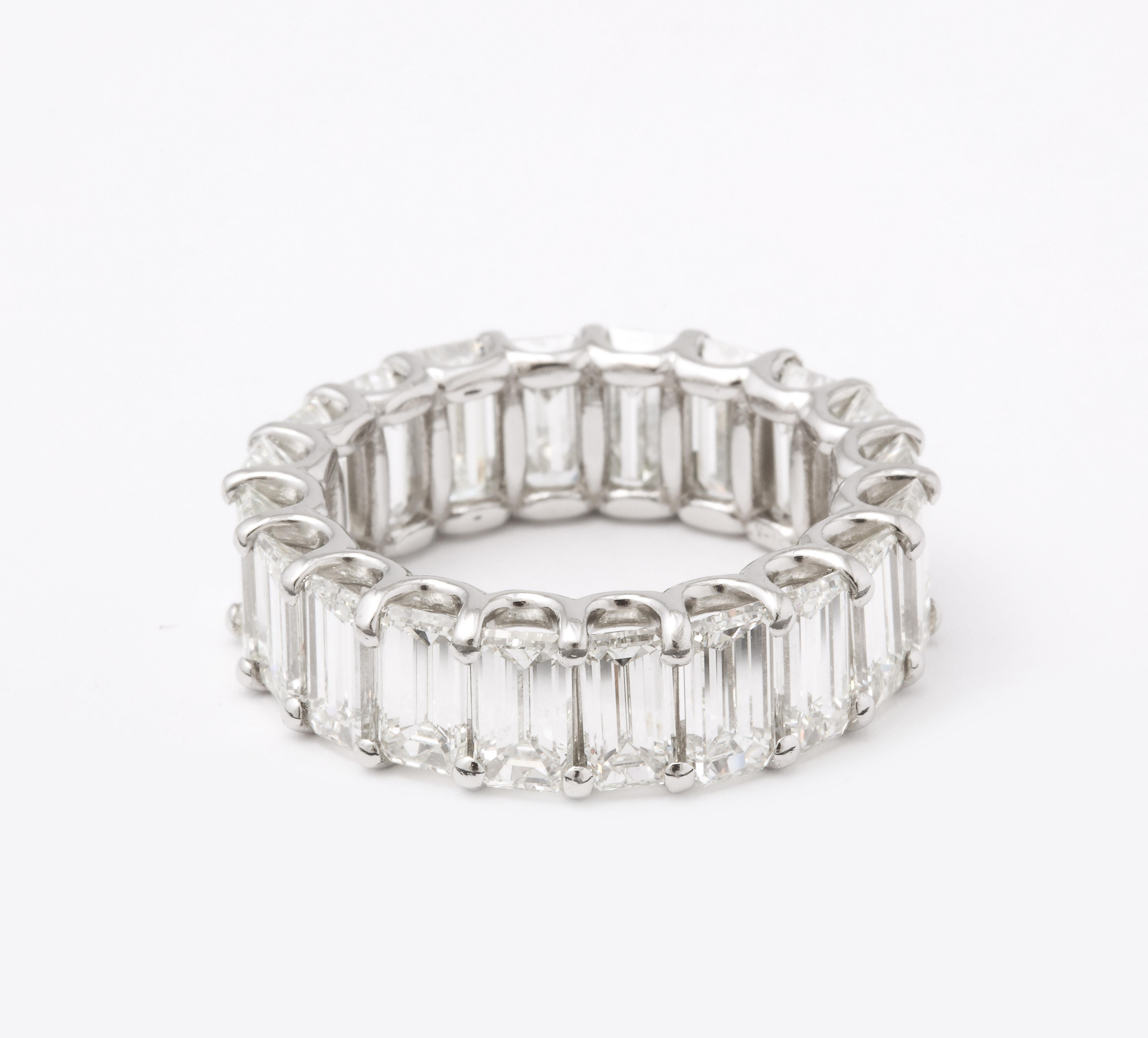 Bracelet d'éternité en diamants taille émeraude Unisexe en vente