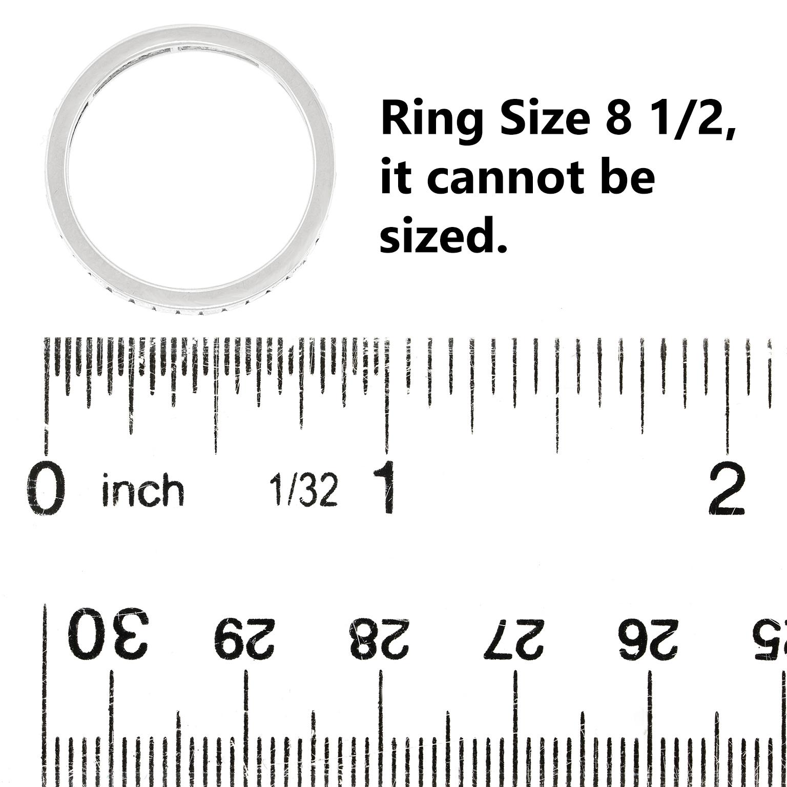 Smaragdschliff Diamant Eternity Band im Angebot 2