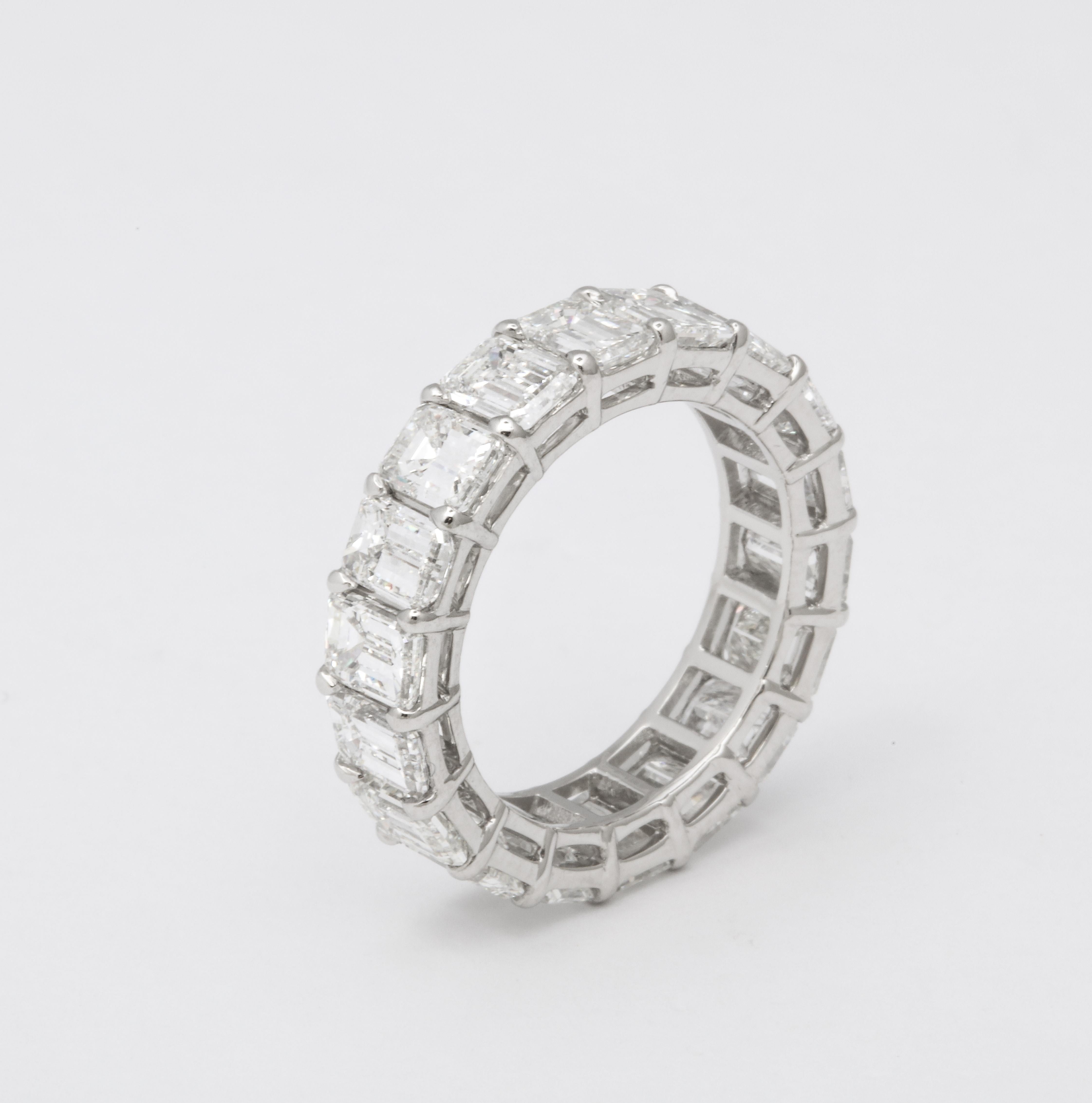Emerald Cut Diamond Eternity Band For Sale 2