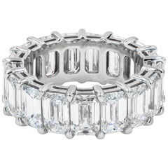 Emerald Cut Diamond Eternity Band, GIA Certified