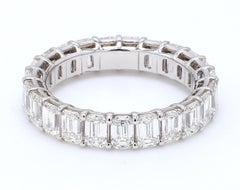 Emerald Cut Diamond Eternity Wedding Ring 4.00 Carat