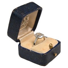 Emerald Cut Diamond Halo Engagement Ring (GIA Approx. 0.8-Carats), Platinum