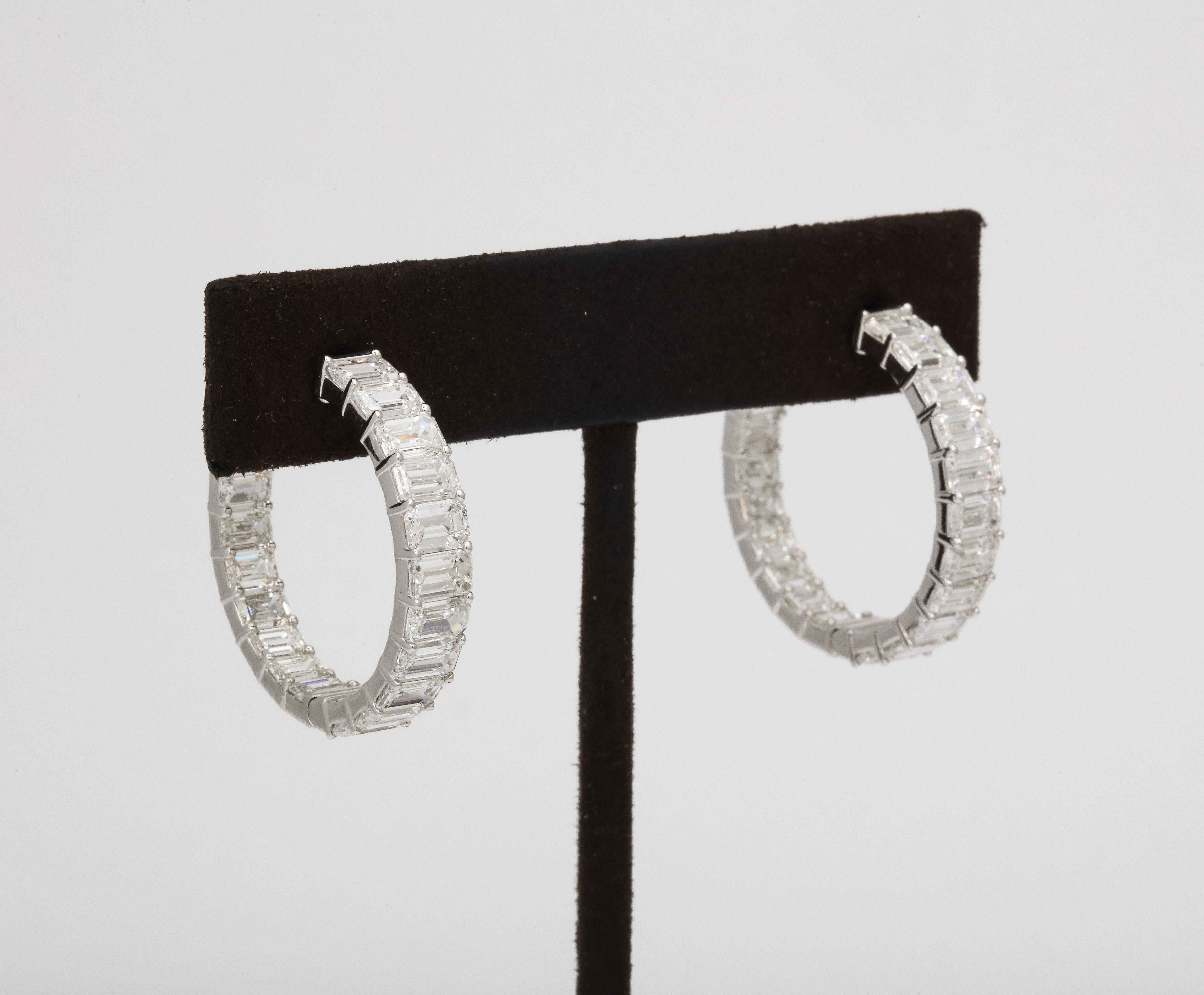Smaragdschliff-Diamant-Reifen Damen