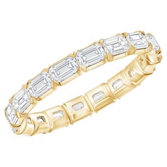 V Prong 14K Gold Emerald Cut Diamond Ring