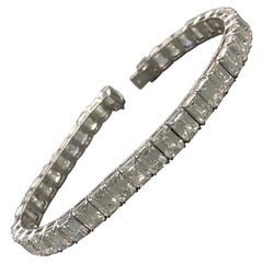 Emerald Cut Diamond Line Bracelet