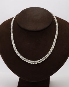 Emerald Cut Diamond Necklace
