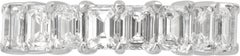Emerald Cut Diamond Platinum Eternity Band