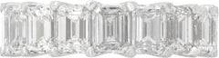 Emerald Cut Diamond Platinum Eternity Band