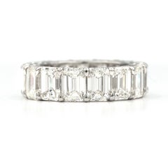 Emerald Cut Diamond Platinum Eternity Band / Ring over 11 Carat