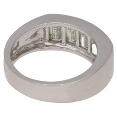Emerald Cut Diamond Platinum Ring