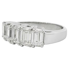 Emerald Cut Diamond Row Band Ring