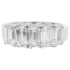 Emerald Cut Diamond Row Band Ring