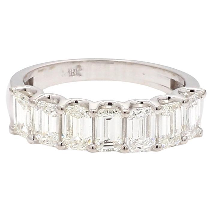 Emerald-Cut Diamond U-Style Ring