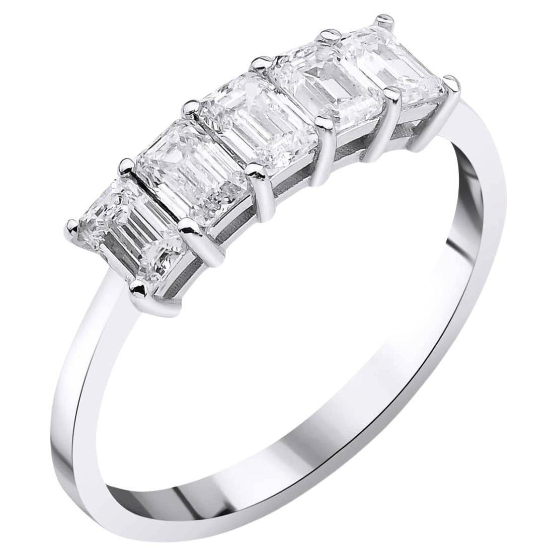 Emerald Cut Diamond Wedding 1.00ct Ring