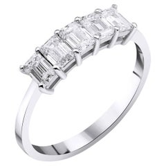 Emerald Cut Diamond Wedding 1.00ct Ring